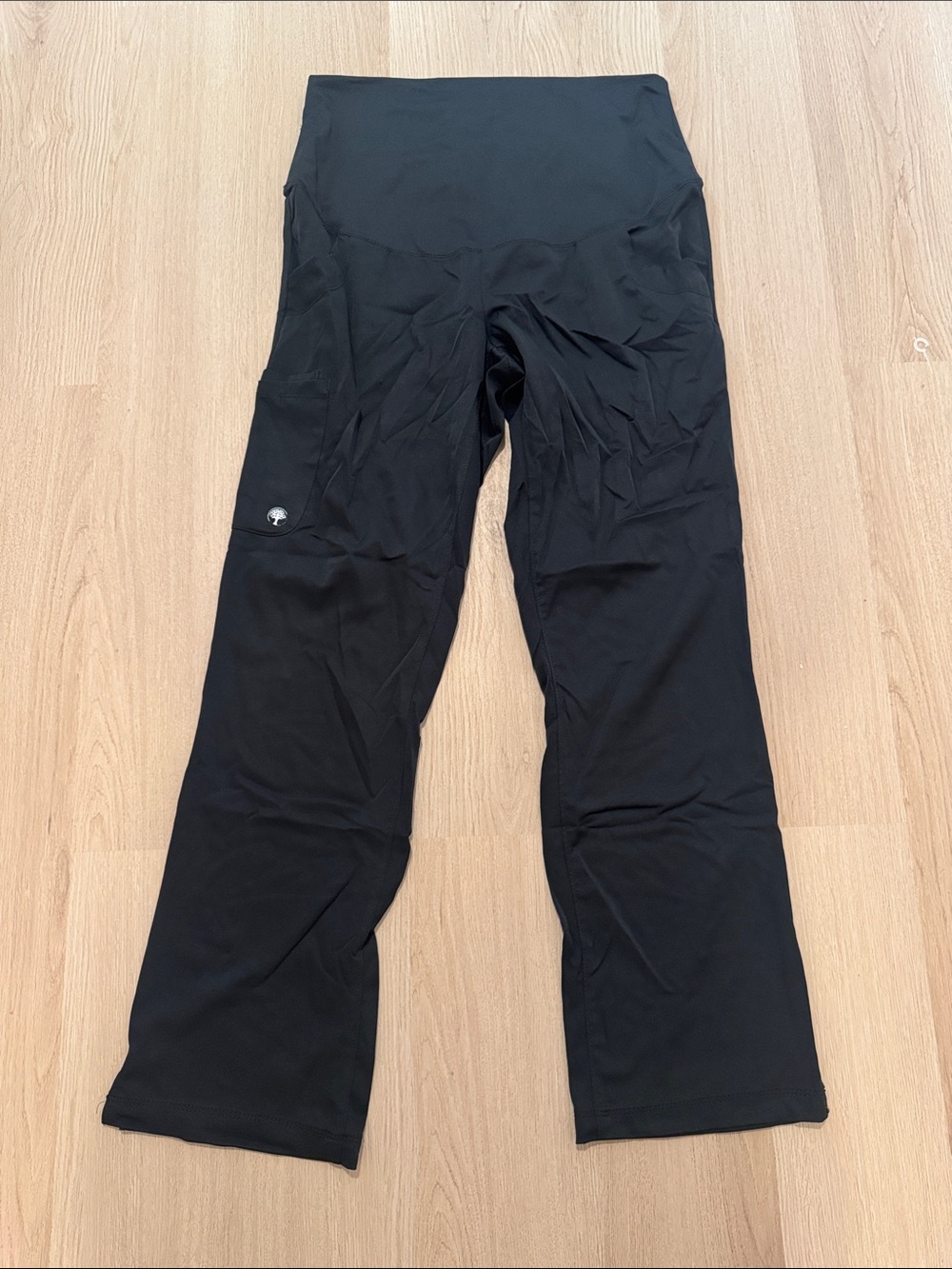 HH Works by Healing Hands Black Maternity Scrub Pants Small
